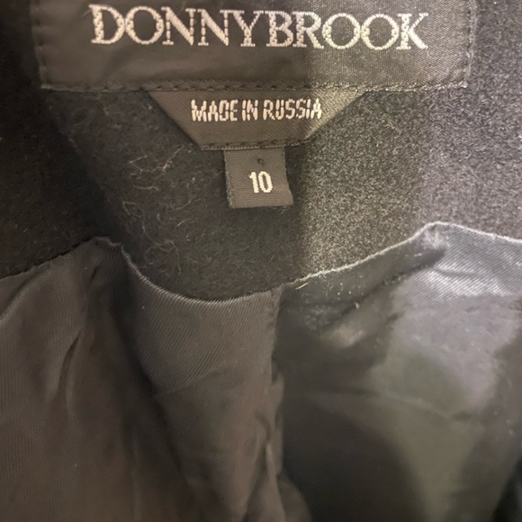 Vintage Donny Brook 100% Wool Black Coat - Picture 9 of 11